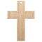 Cross with Outline Christian Unfinished Craft Wood Holiday Christmas Tree DIY Pre-Drilled Ornament